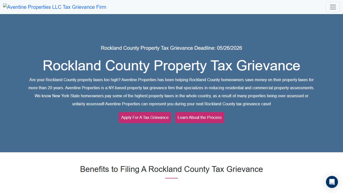 Rockland County Property Tax Grievance Aventine Properties