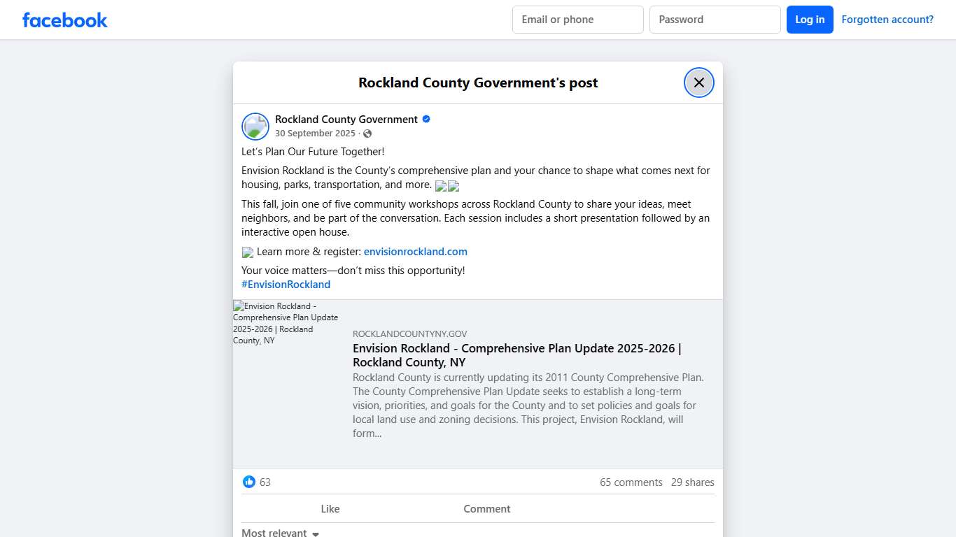 Let’s Plan Our Future... - Rockland County Government Facebook